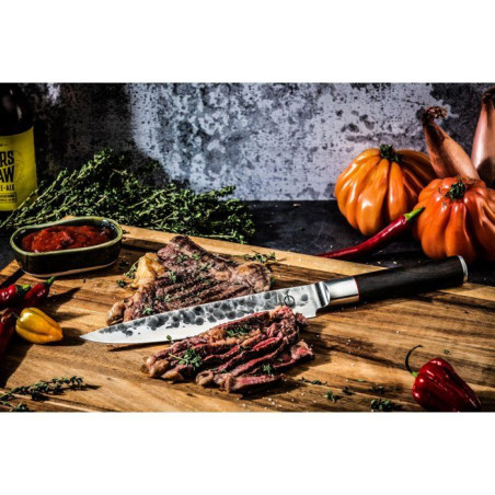 Couteau a viande - FORGED - SEBRA - Acier japonais 440C - Manche en bois Dalbergia - L 20,5 cm