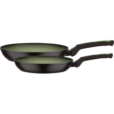 Set de 2 poeles - Induction - GSW - AVOCADO - Ø 24 et 28 cm - Aluminium forgé 3 mm - Vert
