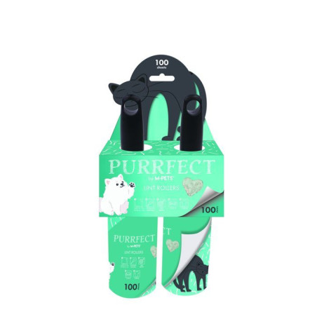 Rouleaux anti-peluches - M PETS - PURRFECT - 60 feuilles - 23,7 x 5,75 cm - Vert