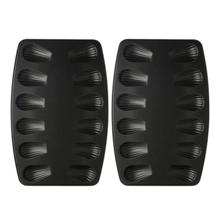 Lot de 2 moules a madeleines 12 empreintes - ZENKER - Spécial Countries