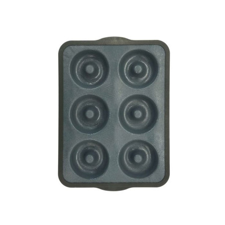 Moule 6 donuts - ZENKER - 36 x 26 cm - Silicone fibre de verre - Noir