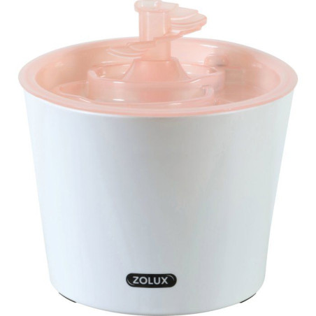 Fontaine a eau - ZOLUX - Calypso pour chat et chien - 3 L - Avec 2 filtres inclus - Rose