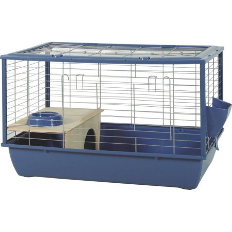 ZOLUX Cage grillagée cochon d'inde et rongeur Néolife - 80 x 52,5 x 48 cm - Bleu