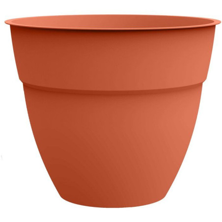Pot de fleurs Rond - Ø 40 cm - EDA - OSAKA - 28,3 L - Intérieur/Extérieur - Ø 41 x H. 34,3 cm - Orange Terre Battue