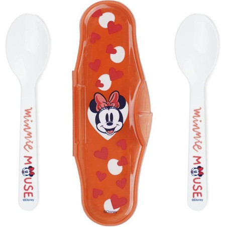 SET 2 CUILLERES AVEC BOITIER DE TRANSPORT MINNIE COLLECTOR