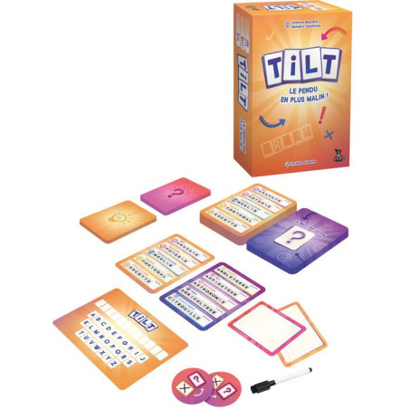 Jeu coopératif - Tilt - 8 ans+ - 70 cartes - Mele lettres et indices