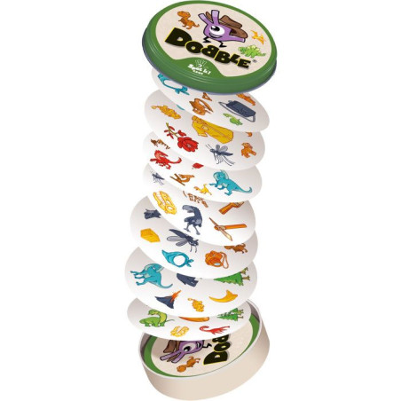 Jeu Dobble Dinosaures - Jeu d'observation et rapidité - Des 4 ans - 2 a 8 joueurs - 15 min - Best-seller famille - Zygomatic
