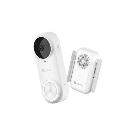 Sonnette vidéo connectée - EZVIZ - DB2 PRO - Sur batterie rechargeable - Blanc