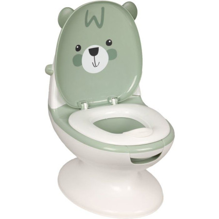 Mini toilettes pour bébé - BAMBISOL - Ourson - Vert Amande