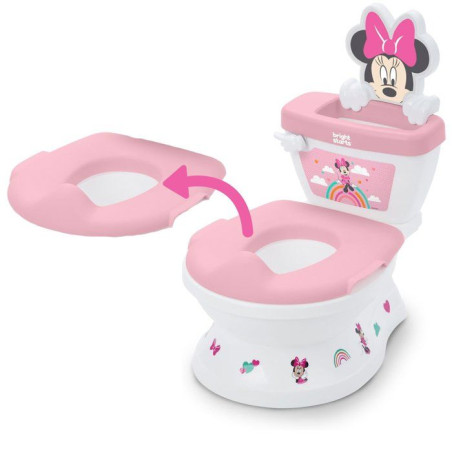 DISNEY BABY - MINNIE- Mini toilette avec réducteur de lunette de toilette inclus, 2 en 1, MySize, Pot amovible facile a nettoyer