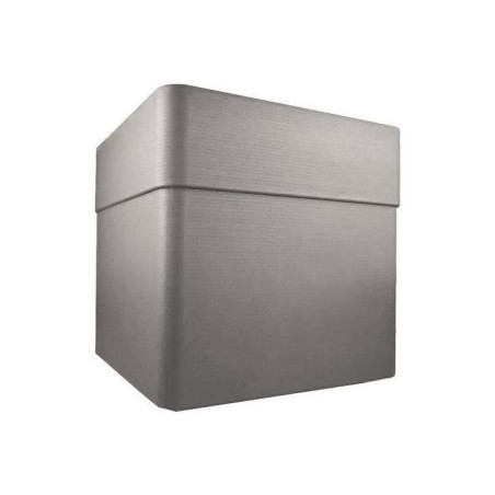 Bac a fleurs Carré 40 cm - EDA - CAREL - 26 L - Avec roulettes - Extérieur ou intérieur - 39 x 39 x H.39 cm - Taupe