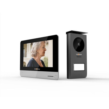 Portier vidéo WiFi avec écran - LINK2HOME - Écran tactile 7'' - Notification smartphone - Caméra 1080p grand angle 120°