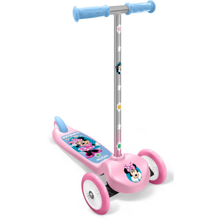 Trottinette steering enfant - MINNIE - MN432045 - 3 roues - Rose