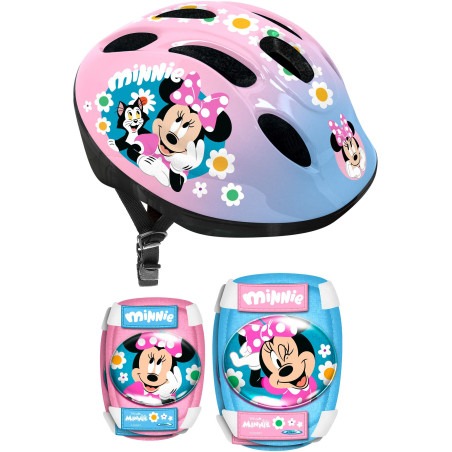 Set casque et coudieres / genouilleres - MINNIE - MN432507 - 50 / 56 cm