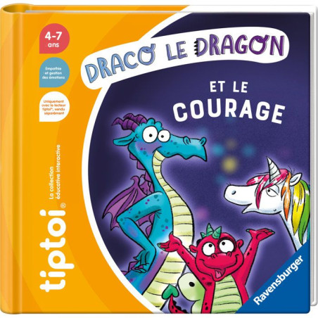 Ravensburger-tiptoi-Livre interactif-Draco le dragon et le Courage-Jeu éducatif électronique, sans écran-des 4 ans-13099075