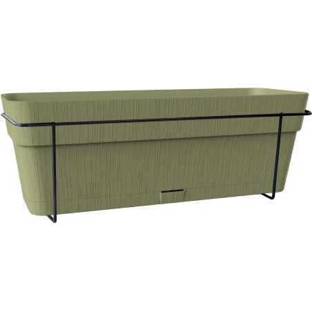STEFANPLAST Balconniere ETHICA - 9 L - 50x18 x h17 cm - Vert olive