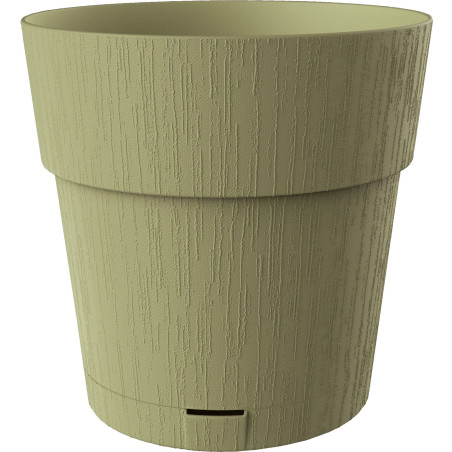 STEFANPLAST Pot de fleur ETHICA - 2 L - 40 x h39 cm - Avec réserve d'eau - Vert olive