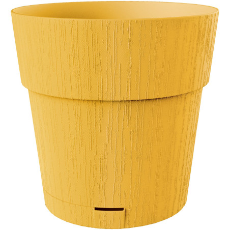STEFANPLAST Pot de fleur ETHICA - 2 L - 40 x h39 cm - Avec réserve d'eau - Moutarde