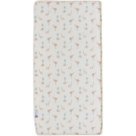 Matelas - CONFORT FUN - 60 x 120 cm - Ep. 8 cm - Blanc / Éléphants - TINEO