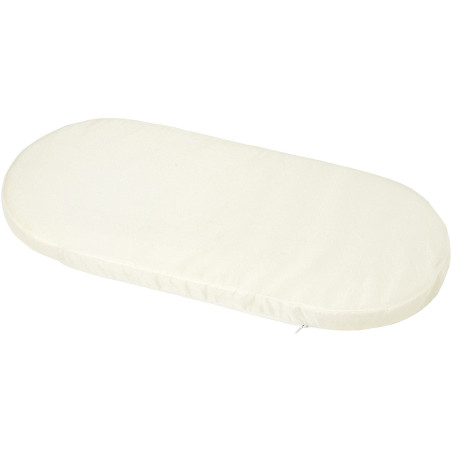 Matelas Nacelle - 72 x 32 cm - Ep. 4 cm - Beige Ecru - TINEO