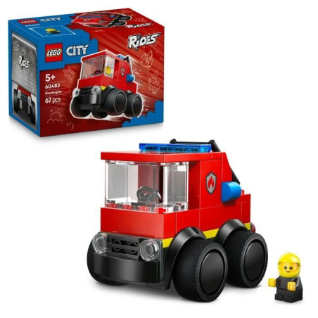 LEGO City 60482 Véhicules - Le Camion de Pompiers - Jeu Créatif des 5 ans - Idée de Cadeau