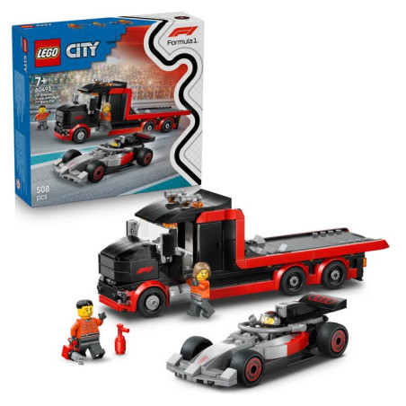 LEGO City 60493 Camion de F1 avec Voiture de Course de F1 Audi - Jouet des 7 ans - Cadeau