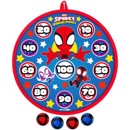 Cible et balles fléchettes - MARVEL - Spidey - Scratch - 28 cm
