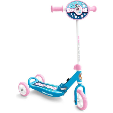 Trottinette 3 roues pliables - STAMP - Skids Control Explore - Rose