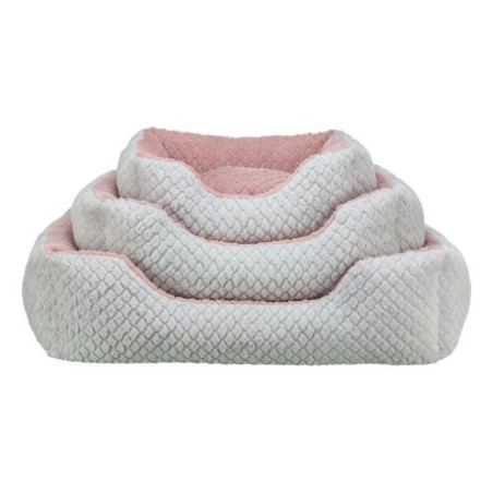 Panier pour chien - TRIXIE - KALINE MIO - 50 x 40 cm - Gris / Vieux rose
