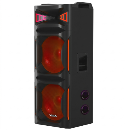Vista - Baffle Amplifié 2 x 15 pouces + 1 pouce (tweeter) - Haut-parleur de fête - 150W