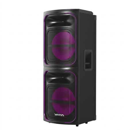 Vista - Baffle Amplifié 2 x 12 pouces + 1 pouce (tweeter) - Haut-parleur de fête - 150W