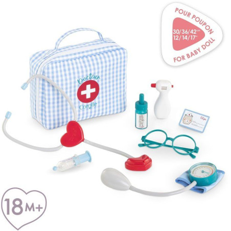 Ma valise Docteur et accessoires - COROLLE - Pour poupon de 30 a 36 cm - Des 18 mois