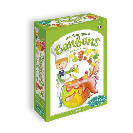Kit créatif alimentaire - SENTOSPHERE - Mini Fabrique a bonbons - Saveurs Acides - Des 7 ans
