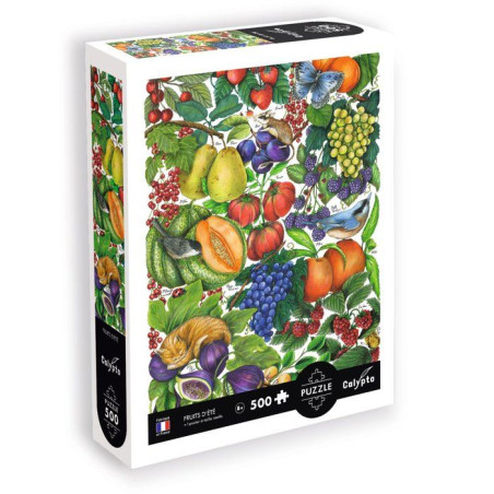 Puzzle - SENTOSPHERE - Calypto - 500 pieces - Les fruits d'été - Toucher soyeux - Des 8 ans
