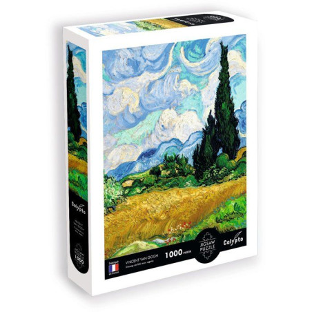 Puzzle - SENTOSPHERE - Calypto - 1000 pieces -Champ de blé avec cypres - Vincent Van Gogh - Des 9 ans