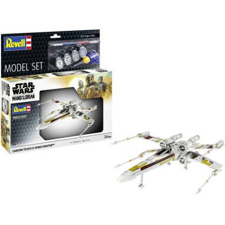 Maquette - REVELL - Model Set - Star Wars - X-Wing Fighter Carson Teva - Mandalorian - Avec colle, peintures et accessoires