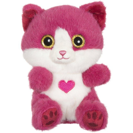 Peluche Cutydoo Love Chat - GIPSY TOYS - 13 cm - Rose framboise