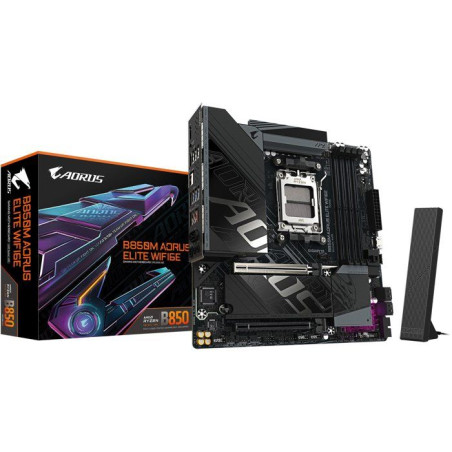 Carte mere - GIGABYTE - B850M AORUS ELITE WF6E - Format Micro-ATX - Chipset AMD B850 - DDR5 & PCIe 5.0 - WiFi 6E