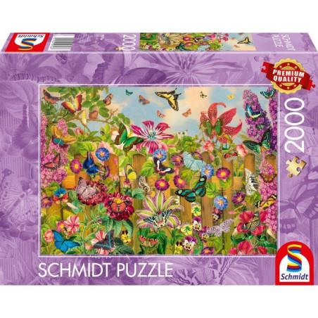 Puzzle - SCHMIDT SPIELE - Magnifique jardin de papillons - 2000 pieces - Des 14 ans