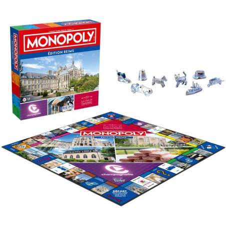 MONOPOLY Reims - Jeu de société - WINNING MOVES - 2 a 6 joueurs - Des 8 ans