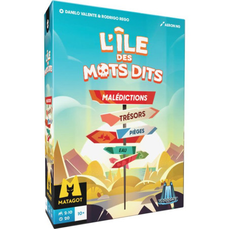 ASMODEE Jeu de société L'île des mots dits - 2 a 10 joueurs - Des 10 ans - Parties de 20 min - Jeu coopératif ou compétitif