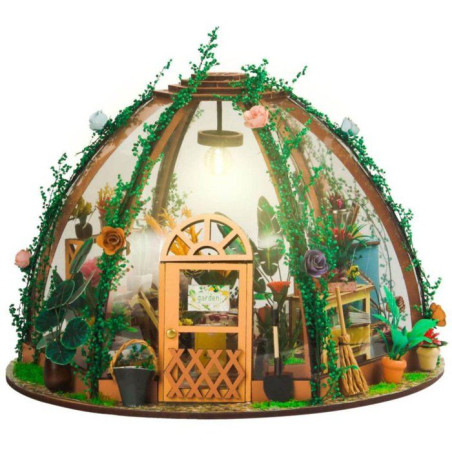 Book Nook - Kit DIY a construire Maquette 3D Serre Livre - Jolie Pergola Green Nook - 22 x 22 x 17 cm