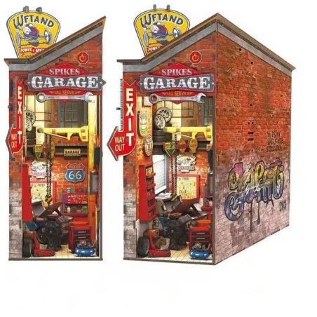 Book Nook - Kit DIY a construire Maquette 3D Serre Livre - Garage vintage Nookland - 10 x 19 x 29 cm