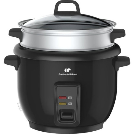 Cuiseur a riz - CONTINENTAL EDISON - CECR18B - 700 W - 1,8 L - Avec Panier vapeur - Fonction maintien au chaud - Inox