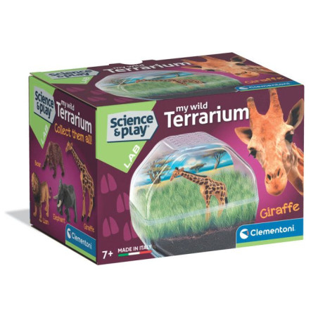 Mini Terrarium - Clementoni - Girafe - Jeu de sciences et d'expériences - Des 7 ans - Fabriqué en Italie