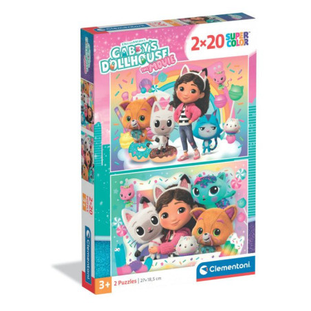 CLEMENTONI - 2x20 pieces - Gabby's Dollhouse