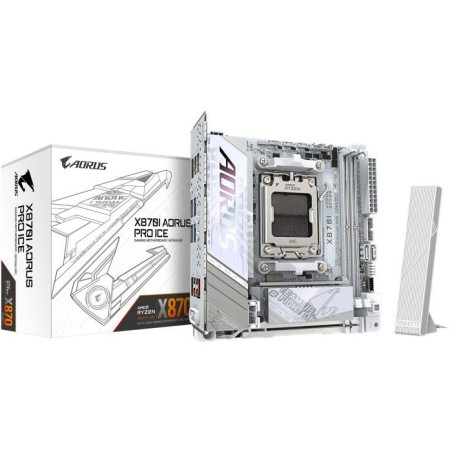 Carte mere - GIGABYTE - X870I AORUS PRO ICE - Format Mini-ITX - Chipset AMD X870 - DDR5 & PCIe 5.0 - WiFi 7