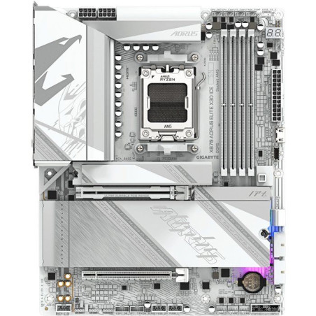 Carte mere - GIGABYTE - X870 A ELITE X ICE X870 X3D - Format ATX - Chipset AMD X870 - DDR5 & PCIe 5.0
