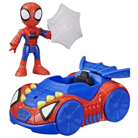 Véhicule Arachno-Bolide de Spidey avec Figurine de 7,5 cm et Accessoire, Jouets pour Enfants, des 3 Ans, Spidey et Ses Amis Ext