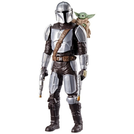 Figurine Mandalorien de 28&nbsp;cm avec effets sonores, jouets interactifs Star Wars The Mandalorian & Grogu, des 4&nbsp;ans